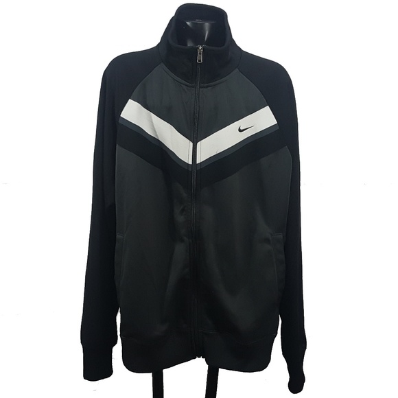 nike black white striped jacket